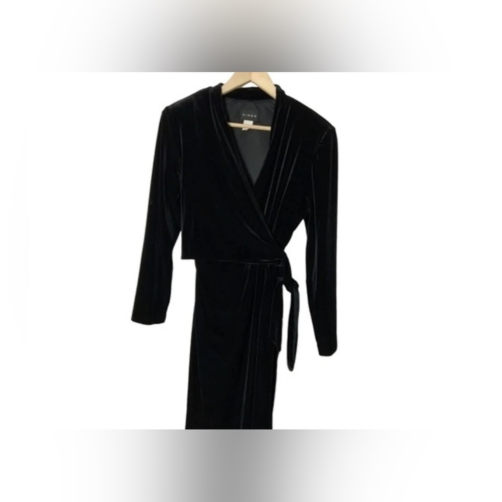 Virgo Velour Black Mini Dress